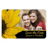 Sonnenblume-Foto, das Save the Date Magneten Magnet (Horizontal)