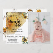 Sonnenblume | Foto Einladung zum Geburtstag (Vorne/Hinten)