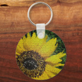 Sonnenblume Foto Mosaik Hellgelbe Blume Schlüsselanhänger (Vorderseite)