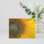 Sonnenblume Fraktal Postkarte (Stehend Vorderseite)