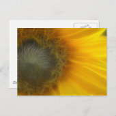 Sonnenblume Fraktal Postkarte (Vorne/Hinten)