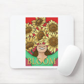 Sonnenblume Frau — Blühen! Mousepad (Mit Mouse)