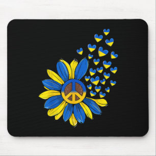 Sonnenblume Frieden Herz Liebe Ich stehe mit der U Mousepad