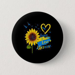 Sonnenblume Frieden Liebe Ukraine Ukraine-Flagge K Button