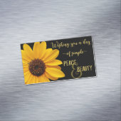 Sonnenblume-Frieden u. Schönheit Magnetische Visitenkarte (Beispiel)