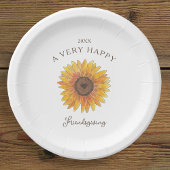 Sonnenblume Friendsgiving Erntedank Dessert Pappteller