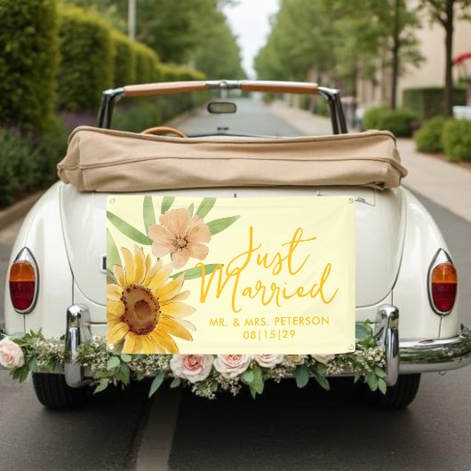 Sonnenblume Frisch Vermählt Auto Banner