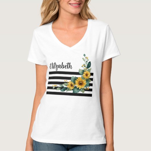 Sonnenblume fröhlich T-Shirt (Vorderseite)