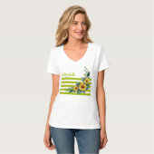 Sonnenblume Fröhlicher T - Shirt (Vorderseite Vollansicht)