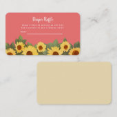 Sonnenblume Frühjahrsdusche Windelwanne Windelwann Visitenkarte (Vorne/Hinten)