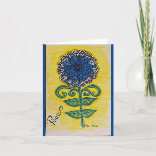 Sonnenblume für den Frieden Karte