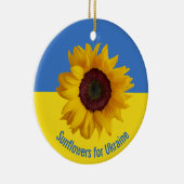 Sonnenblume für die Ukraine Design Ornament (Rechts)