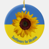 Sonnenblume für die Ukraine Design Ornament (Hinten)