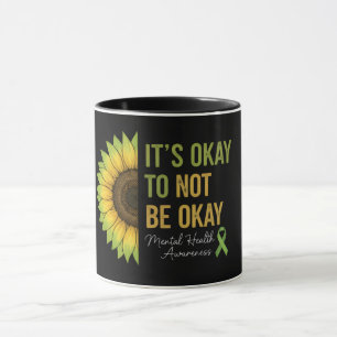 Sonnenblume für psychische Gesundheit Tasse