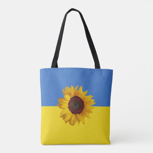 Sonnenblume für ukrainisches Design Tasche (Rückseite)