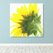 Sonnenblume Fuzz Canvas Print Leinwanddruck (Insitu (Holzboden))