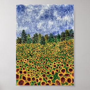 "Sonnenblume-Galaxie" durch Thom Glace Poster