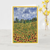 "Sonnenblume-Galaxie" Karte (Gelbe Blume)