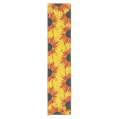 Sonnenblume-Garten-abstrakter kurzer Tischläufer (Vorderseite)