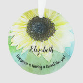 Sonnenblume-Garten-Freundschafts-Monogramm Ornament (Vorderseite)