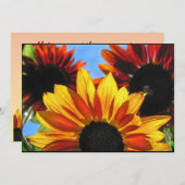 Sonnenblume-Garten-Sommer-Sonnenwende-Party Einladung (Vorne/Hinten)