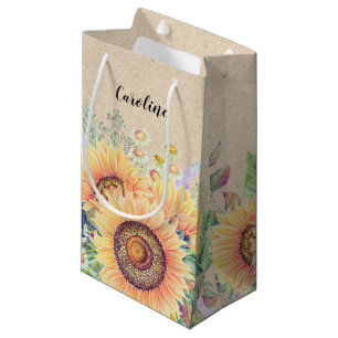 Sonnenblume-Gastgeschenk Hochzeits-Taschen des Kleine Geschenktüte