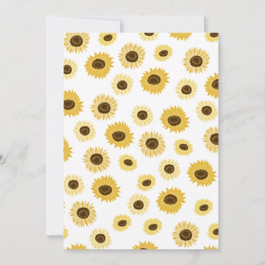 Sonnenblume Geburtstag Einladung (Rückseite)