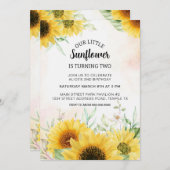 Sonnenblume Geburtstag Einladung Sommer Download (Vorne/Hinten)