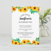 Sonnenblume Geburtstag Einladung Sommer Download (Stehend Vorderseite)