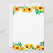 Sonnenblume Geburtstag Einladung Sommer Download (Rückseite)