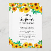 Sonnenblume Geburtstag Einladung Sommer Download (Vorne/Hinten)