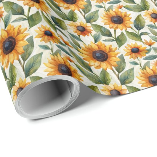Sonnenblume Geburtstag Geschenkpapier Wrapping (Rolleneckpunkt)