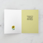 Sonnenblume Geburtstag Karte (Innenseite)