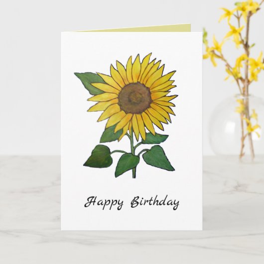 Sonnenblume Geburtstag Karte (Gelbe Blume)