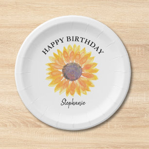 Sonnenblume Geburtstag Pappteller