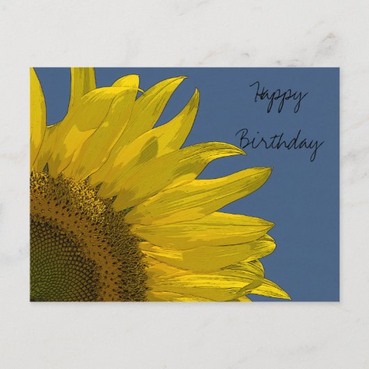 Sonnenblume Geburtstag Postkarte (Vorderseite)