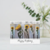 Sonnenblume Geburtstag Postkarte (Stehend Vorderseite)