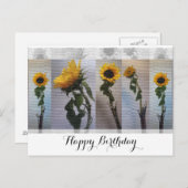 Sonnenblume Geburtstag Postkarte (Vorne/Hinten)