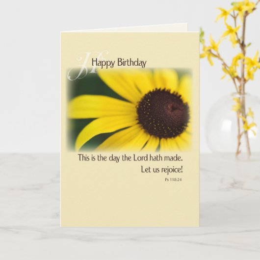 Sonnenblume Geburtstag, religiös Karte (Gelbe Blume)