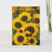 Sonnenblume-Geburtstags-Karte Karte (Vorderseite)