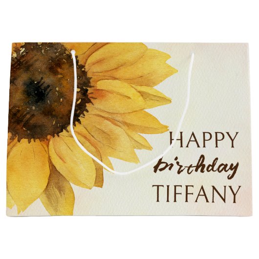 Sonnenblume Geburtstagssonne Große Geschenktüte (Vorderseite)