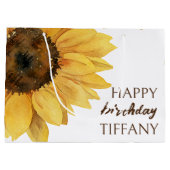 Sonnenblume Geburtstagssonne Große Geschenktüte (Rückseite)