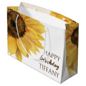 Sonnenblume Geburtstagssonne Große Geschenktüte (Rückseite Schrägansicht)