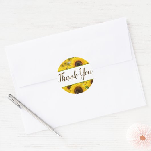 Sonnenblume Gefälligkeitskleber Runder Aufkleber (Umschlag)