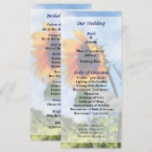 Sonnenblume gegen das Skyr Hochzeitsprogramm Programm (Vorne/Hinten)