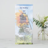 Sonnenblume gegen das Skyr Hochzeitsprogramm Programm (Stehend Vorderseite)