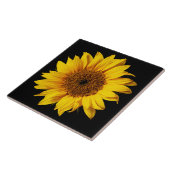 Sonnenblume-Gelb auf Schwarzem - kundengebundene Fliese (Seite)