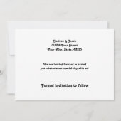 Sonnenblume Gelb Rustikaler Blauer Denim Save the  Date (Rückseite)