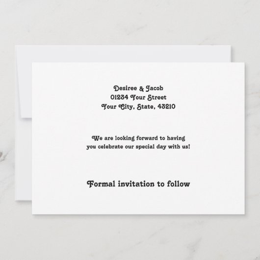 Sonnenblume Gelb Rustikaler Blauer Denim Save the  Save The Date (Rückseite)