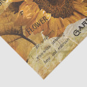 Sonnenblume Gelb Schönes Land Ephemere Skript Seidenpapier (Ausschnitt)